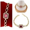 558 Bransoletka elegancka złota 17+2,5cm pozłacana 14k Xuping Austrian Crystal